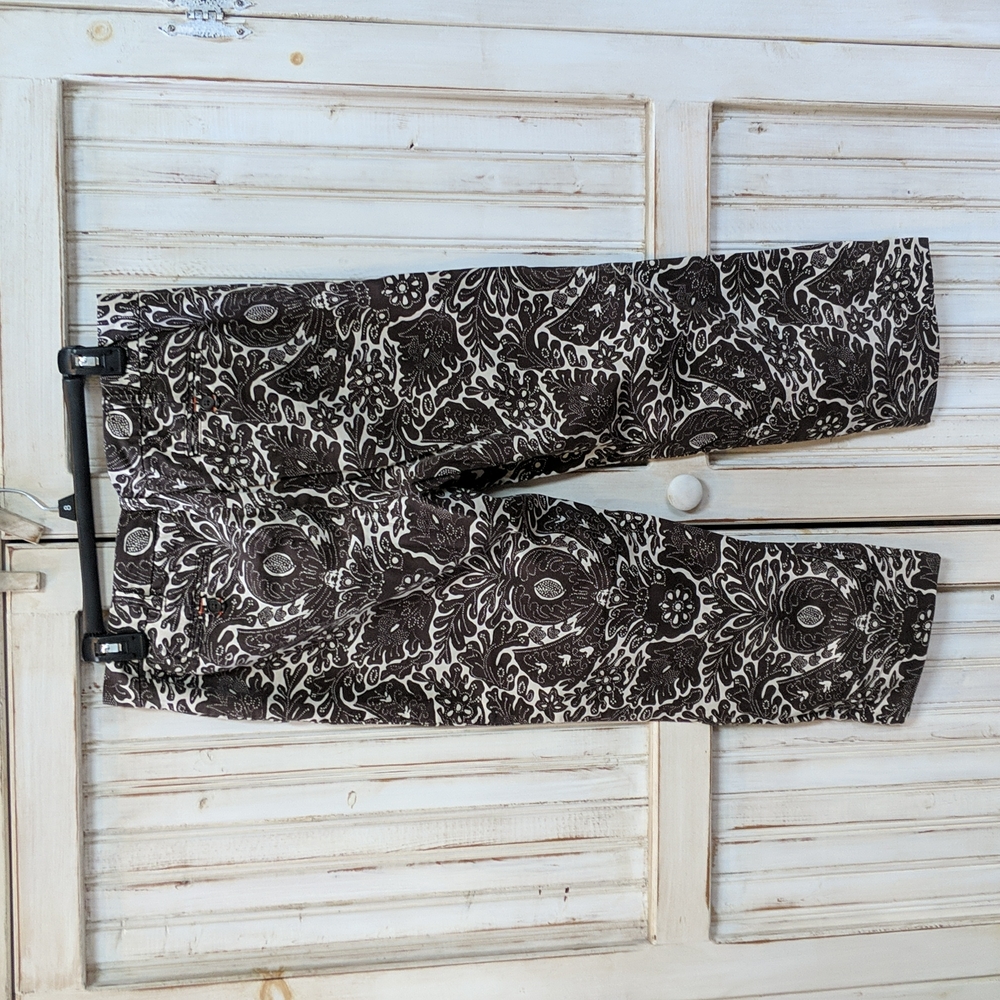 Lands' End patterned ankle pants. Size 10 - Picture 2 of 7